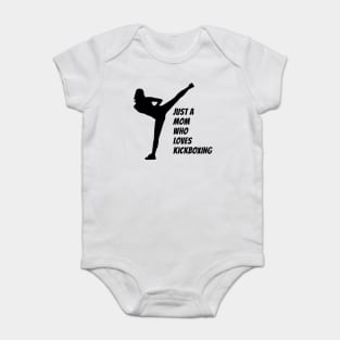 Mom Woman Kickboxer Muay Thai Baby Bodysuit